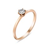 Золотое кольцо с бриллиантом, 1745106