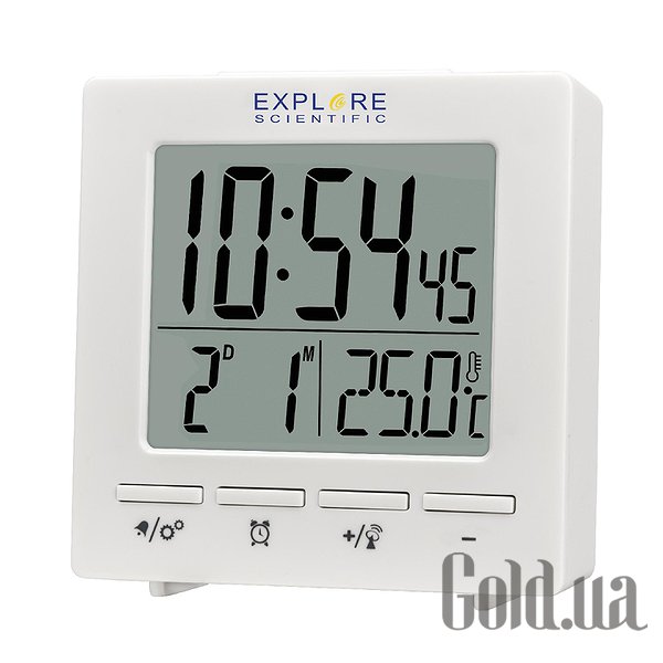 

Настольные часы Explorer, Настольные часы Mini RC Alarm White RDC1005GYELC2