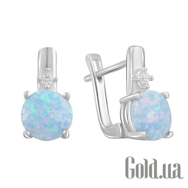 

Серьги Fresh Jewelry, Серебряные серьги с куб. циркониями и опалами