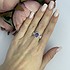 Женское серебряное кольцо с куб. циркониями и аметистом - фото 2