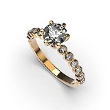 Золотое кольцо с бриллиантами, 1768402