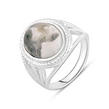 Купить недорого Женское серебряное кольцо с агатом (2120988) по цене 3110 грн. в Одессе в магазине Gold.ua