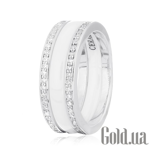 

Обручальное кольцо Silvex925, Серебряное обручальное кольцо с керамикой и куб. циркониями, 16