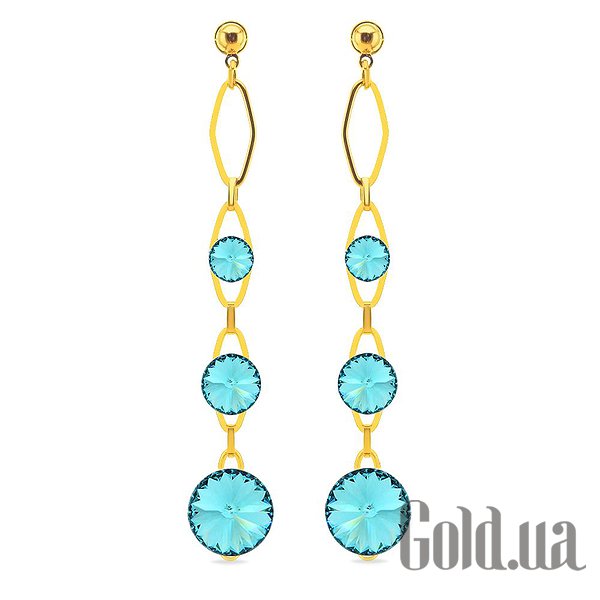 

Серьги с подвесками Kobi, Желтый, Серьги с кристаллами Swarovski в позолоте