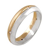Bibigi Золотое обручальное кольцо с бриллиантами, 001491