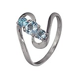 Женское серебряное кольцо с топазами, 1516499