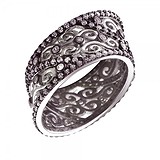 Женское серебряное кольцо с куб. циркониями, 1547731
