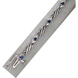 Женский серебряный браслет с синт. сапфирами, 1555411