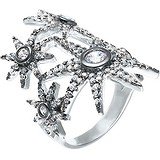 Женское серебряное кольцо с куб. циркониями, 1609939