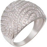 Женское серебряное кольцо с куб. циркониями, 1614035