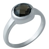 Женское серебряное кольцо с раухтопазом, 1623507