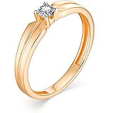 Золотое кольцо с бриллиантом, 1633491
