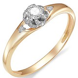 Золотое кольцо с бриллиантами, 1685459