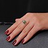 Женское золотое кольцо с изумрудами и бриллиантами - фото 3