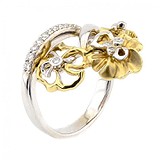 Женское золотое кольцо с бриллиантами, 1724883