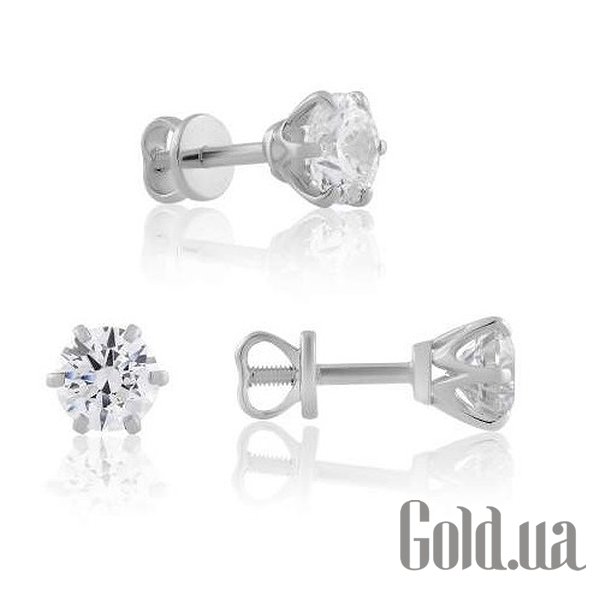 

Серьги-гвоздики Украина, Золотые серьги с Swarovski Zirconia