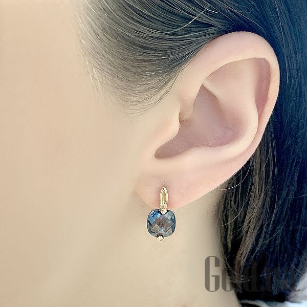Сережки Fresh Jewelry Золоті сережки з топазами