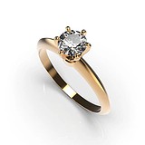 Золотое кольцо с бриллиантом, 1768147
