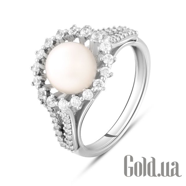 

Женские кольца Fresh Jewelry, Женское серебряное кольцо с куб. циркониями и культив. жемчугом, 16.5