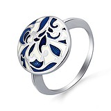 Женское серебряное кольцо с эмалью, 1515732