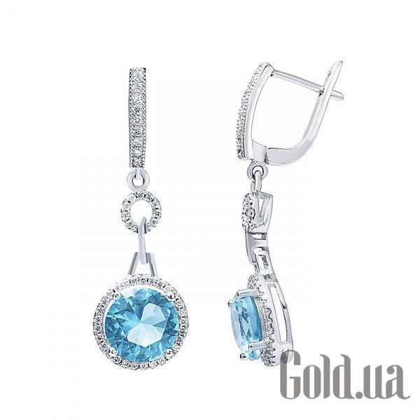 

Серьги с подвесками Lurie Jewelry, Серебряные серьги с куб. циркониями