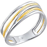 Женское серебряное кольцо в позолоте, 1607380