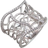 Женское серебряное кольцо с куб. циркониями, 1611732