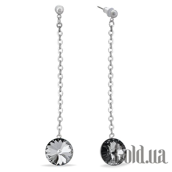 

Серьги с подвесками Kobi, Стальной, Серьги с кристаллами Swarovski