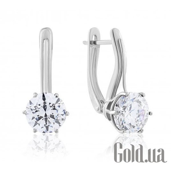 

Серьги Украина, Золотые серьги с Swarovski Zirconia