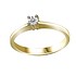 Золотое кольцо с бриллиантом 0,10 карат - фото 1