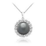 Кулон з ланцюжком з кристалами Swarovski і мистецтв. перлами, 1662420