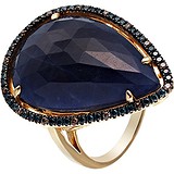 Женское золотое кольцо с бриллиантами и корундом, 1662676
