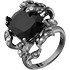 Женское золотое кольцо с бриллиантами и ониксом - фото 1