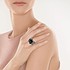 Женское золотое кольцо с бриллиантами и ониксом - фото 2