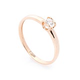 Золота каблучка з діамантом, 1677524