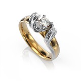 Золотое кольцо с бриллиантом, 1683924