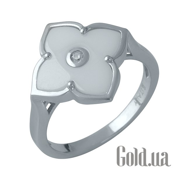 

Женские кольца Fresh Jewelry, Женское серебряное кольцо с керамикой и куб. цирконием, 16