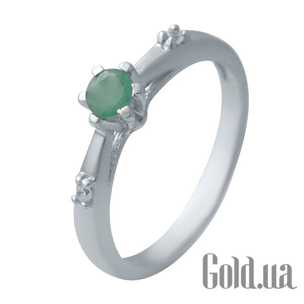 

Женские кольца Fresh Jewelry, Женское серебряное кольцо с изумрудом и куб. циркониями, 17.5