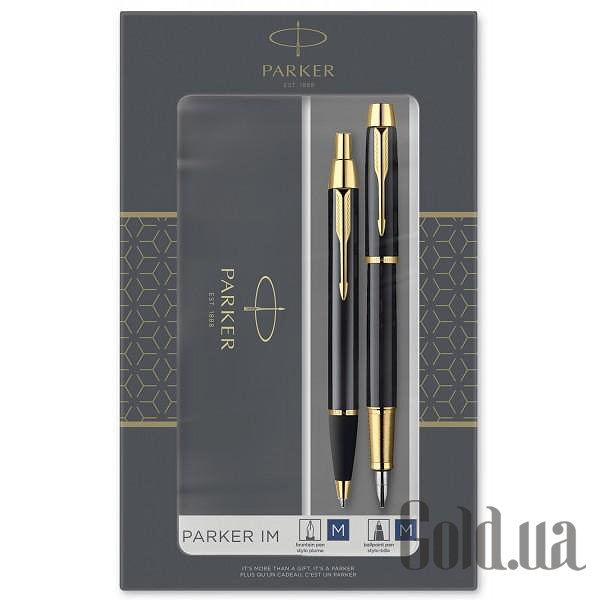 

Ручка Parker, Набор шариковая и перьевая ручка IM Black GT FP+BP 20 392Чb19