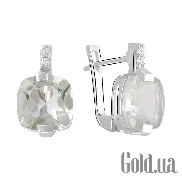 

Серьги Fresh Jewelry, Серебряные серьги с куб. циркониями и аметистами
