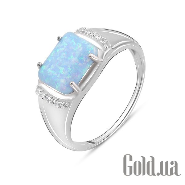 

Женские кольца Fresh Jewelry, Женское серебряное кольцо с куб. циркониями и опалом, 19