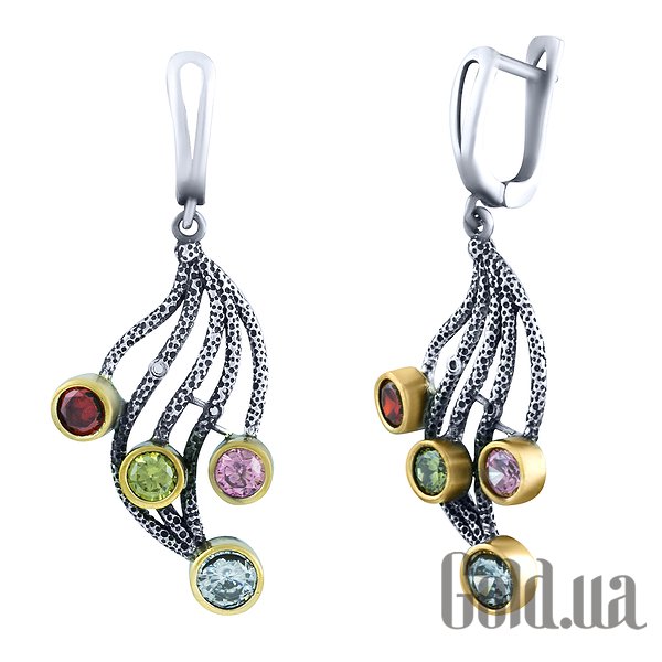 

Серьги с подвесками Fresh Jewelry, Серебряные серьги с куб. циркониями