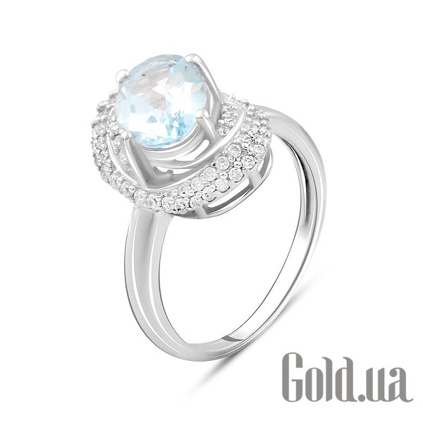 

Женские кольца Fresh Jewelry, Женское серебряное кольцо с куб. циркониями и топазом, 17