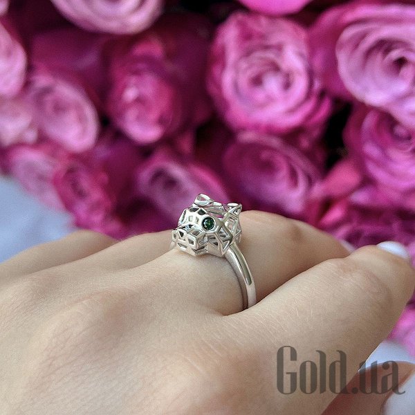 Каблучка Fresh Jewelry Жіноча срібна каблучка з куб. цирконіями та емаллю, 17.5
