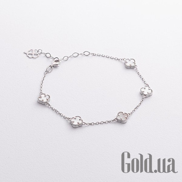 

Женские браслеты Украина, Женский серебряный браслет с перламутром, 18