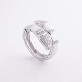 Женское серебряное кольцо с куб. циркониями, 1797332