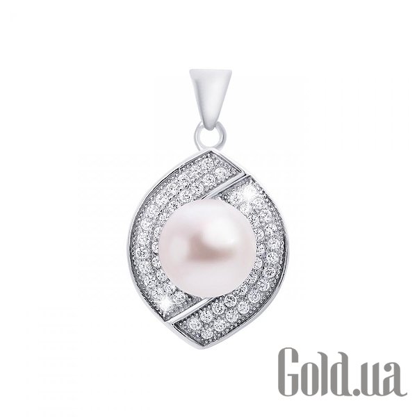 

Женские кулоны Lurie Jewelry, Серебряный кулон с жемчугом и куб. циркониями