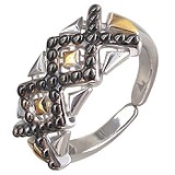 Женское серебряное кольцо в позолоте, 1607381