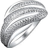 Женское серебряное кольцо с куб. циркониями, 1611733