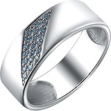 Женское серебряное кольцо с куб. циркониями, 1614037